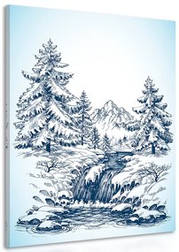 Obraz zasnežená rozprávková krajinka - 80x120