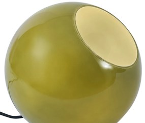 Retro stolná lampa zelená so sklom - Mabel