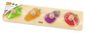 Viga Drevené puzzle zelenina Viga