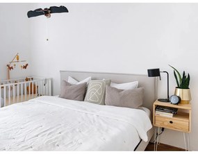 Sivá dvojlôžková posteľ Bobochic Paris Sary Dark, 180 x 200 cm