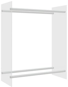 Stojan na palivové drevo priehľadný 80x35x100 cm tvrdené sklo