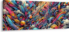 Obraz - Pestrofarebné graffiti (120x50 cm)