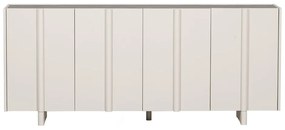 Krémovobiela nízka modulárna komoda z borovicového dreva 200x85 cm Basu – WOOOD