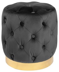Taburetka moderná baroková 35cm čierne zlato