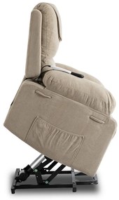 Masážne kreslo s funkciou vstávania MARCOS bežové