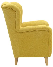 FINES žlté kreslo ušiak Aladin