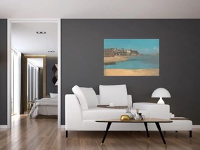 Obraz - Odilon Redon, Village by the Sea in Brittany, reprodukcia (90x60 cm)
