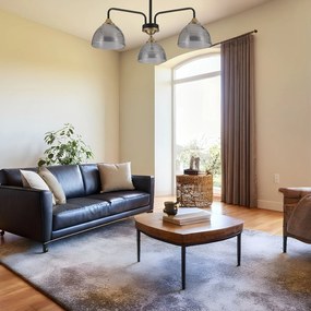 Toolight Toolight, stropné svietidlo 3xE27, G084-3C, čierna-zlatá-šedé sklo, OSW-09701