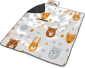 Sablio Plážová deka Medveď a líška: 200x140 cm