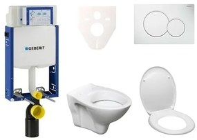 Cenovo zvýhodnený závesný WC set Geberit na zamurovanie + WC Ceramia S-Line Pro 110.302.00.5ND1