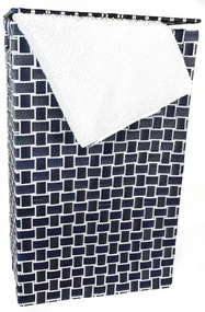 Kôš na bielizeň modro-biely Rozmery (cm): 40x30, v. 61