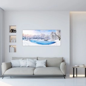 Obraz - Ľadové jazero (120x50 cm)