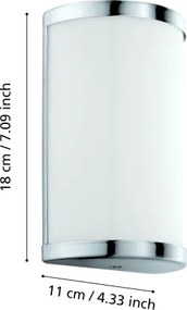 Eglo 95773 - LED Nástenné svietidlo CUPELLA 2xLED/4,5W/230V