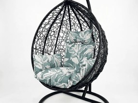 Vankúš do závesného kresla KOKON, zeleno-biely