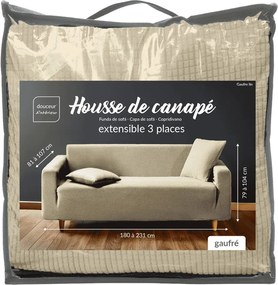 Hnedý 3-miestny napínací poťah na pohovku Sacha – douceur d'intérieur