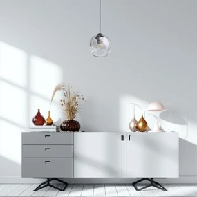 Luster na lanku LATIL 1xE27/60W/230V čierna