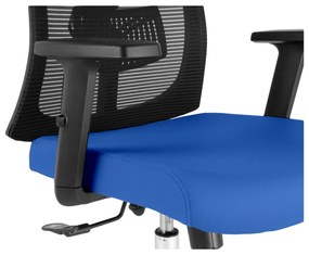 Kancelárska ergonomická stolička Neoseat DIBERTI — čierna/modrá, nosnosť 150 kg