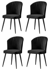Sada jedálenských stoličiek Rubi Black, 4 ks