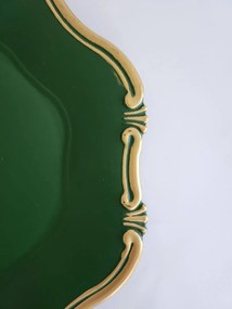 Zelený matný klubový tanier Klasik 34cm