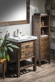 Sapho Sapho, BRAND umývadlová skrinka 100x73x50cm, morený smrek, BA101S