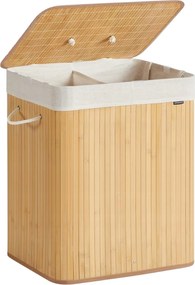 Bambusový kôš na bielizeň Bradly 120 L hnedý