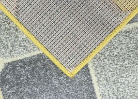 Koberce Breno Kusový koberec PORTLAND 172/RT4J, žltá, viacfarebná,67 x 120 cm