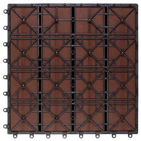 InternetovaZahrada WPC dlaždice - sada 11 ks, 30x30 cm klasická terakota