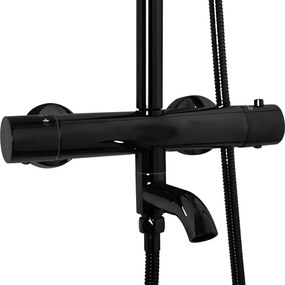 Rea Lungo, termostatická sprchová/vaňová súprava, čierna lesklá, REA-P8763