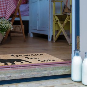 Rohožka z kokosového vlákna 40x60 cm Beware I'm Cute French Bulldog – Artsy Doormats