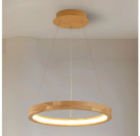 Brilagi - LED luster na lane UMEA WOOD LED/30W/230V pr. 40 cm kaučukovník