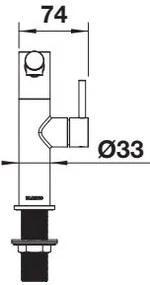 Blanco Alta II, stojanková kuchynská batéria, čierna matná, BLA-527538