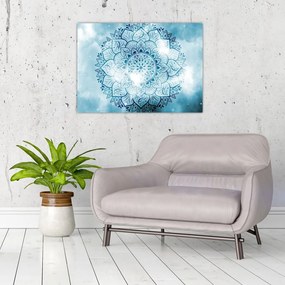 Sklenený obraz - Nebeská mandala (70x50 cm)