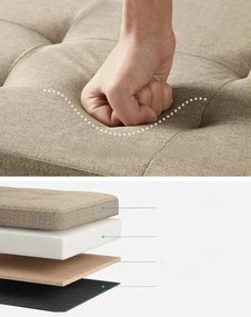 Taburet Soor s úložným priestorom béžový