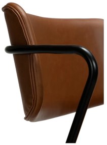 Hnedá stolička z imitácii kože DAN-FORM Denmark Zed