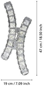 Eglo 39004 - LED Nástenné svietidlo TONERIA LED/12W/230V