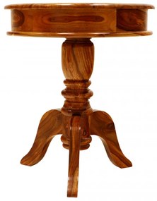 Okrúhly stolík Jali 50x60x50 z indického masívu palisander Only stain