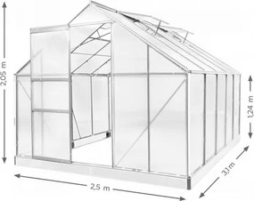MI Polykarbonátový skleník G7011-7