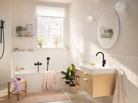 Hansgrohe Rebris S, páková vaňová batéria na stenu s 2 prietokmi, čierna matná, HAN-72443670