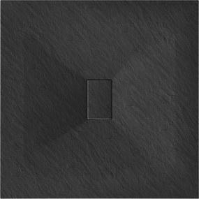 Mexen Hugo, SMC štvorcová sprchová vanička 100 x 100 cm, čierna matná, 42701010