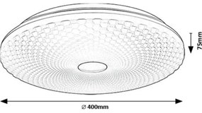 Rabalux 71184 - LED Stropné svietidlo GALETI LED/24W/230V 4000K pr. 40 cm
