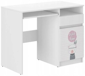 Detský písací stôl s roztomilým zvieratkom 76x50x96 cm