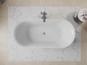 Mexen Roxy, voľne stojaca vaňa 170 x 80 cm, biela-čierna, brúsená oceľ prepad, 51201708075-97