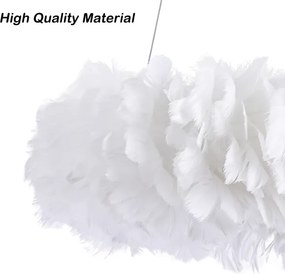 BRILAGI - LED luster na lanku FEATHER 3xE27/40W/230V + 3xLED/3W pr. 50 cm biela