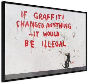 Artgeist Plagát - Quotes Graffiti [Poster] Veľkosť: 30x20, Verzia: Čierny rám