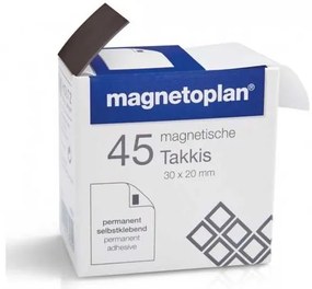 Samolepiace magnety Magnetoplan Takkis 30 x 20 mm - 45 ks, čierna