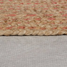 Flair Rugs, Kusový koberec Capri Jute Natural/Coral kruh, 180x180 (priemer) kruh, béžová, chodba / predsieň