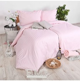 Obliečky damaškové ružové EMI, Štandardný set jednolôžko obsahuje 1x 140x200 + 1x 70x90