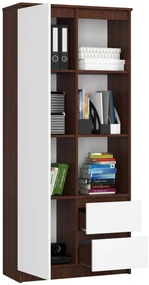 Regál Rehana  (wenge + biela). Vlastná spoľahlivá doprava až k Vám domov. 1069796
