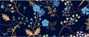 Obraz - Jesenné kvety (120x50 cm)