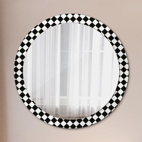 Okrúhle ozdobné zrkadlo Šachový stôl fi 90 cm